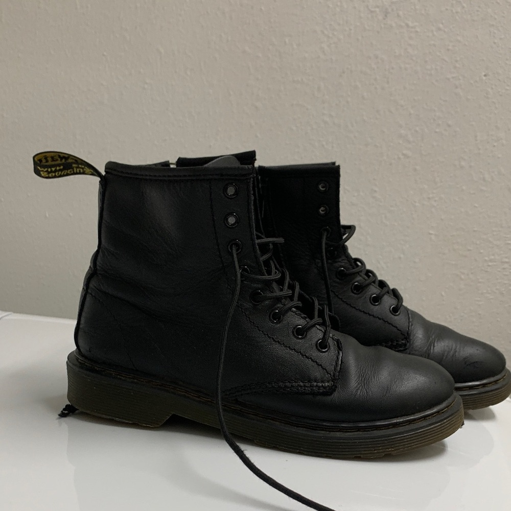 Dr. Martens Black Leather Lace-Up Boots
